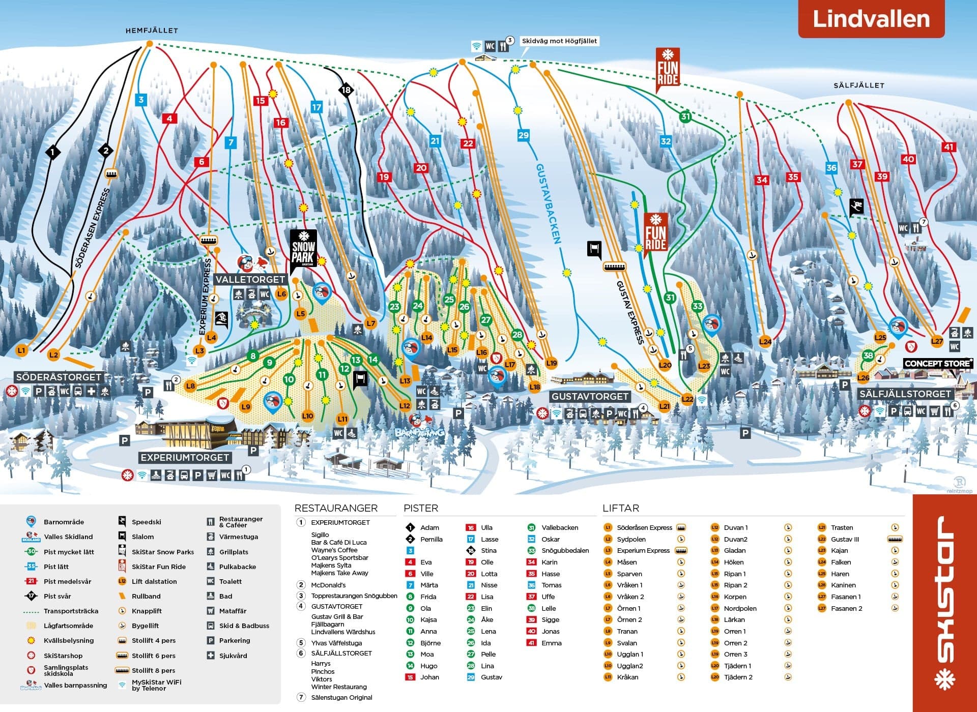 Salen ski map